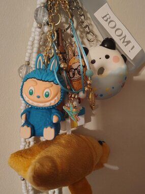 Custom Made Labubu, Walrus, Panda Keychain Bundle